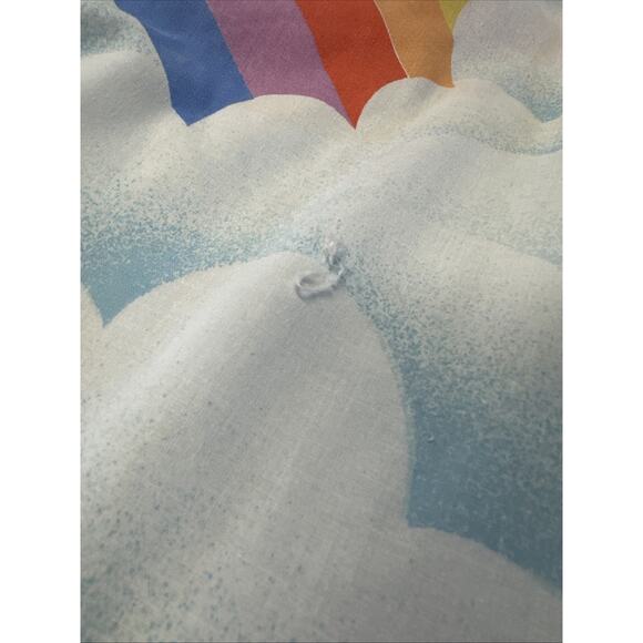 Vintage Sears Roebuck Rainbow Clouds Twin Fitted Flat Sheet Set - Picture 5 of 7
